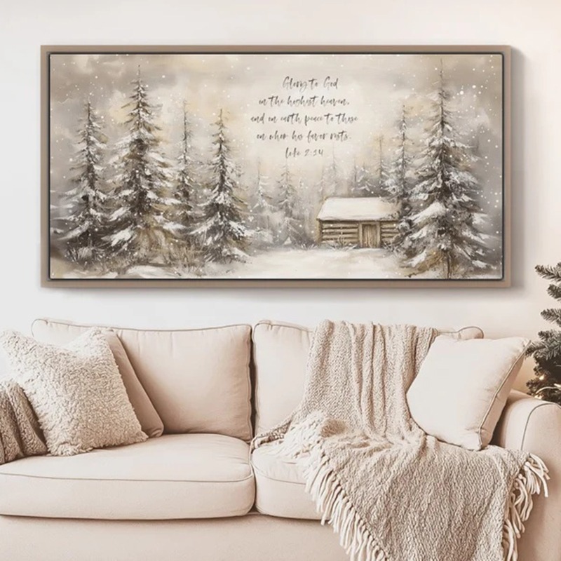 Resin Art Work - Christmas Bible Verse Wall Art Prints,