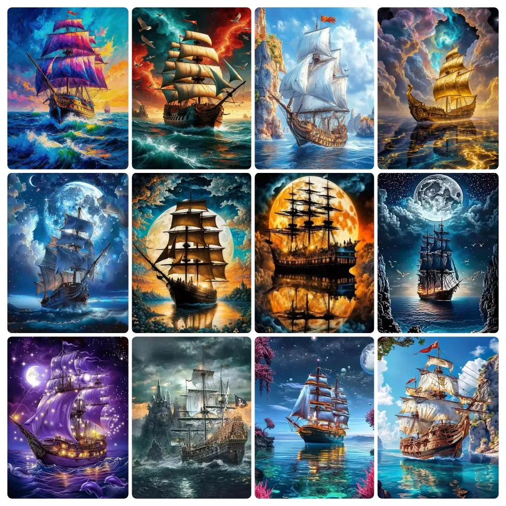 Diamond Painting Sailboat Land - Resin Art Work review and price