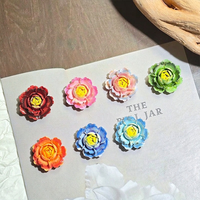 50pcs Mixed Color 3D Resin Ros - Resin Art Rose review and price